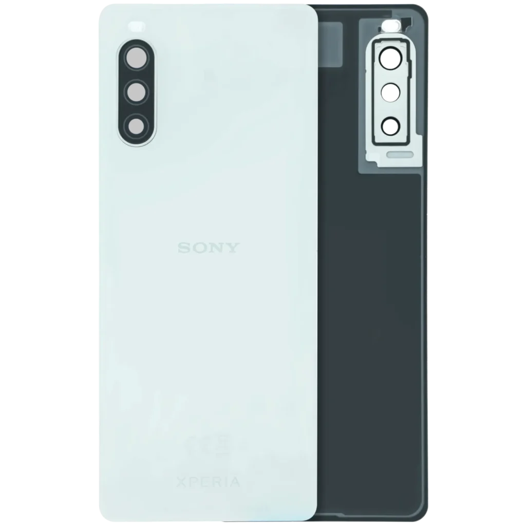 Back Cover Glass With Camera Lens For Sony Xperia 10 II (Genuine) (White)