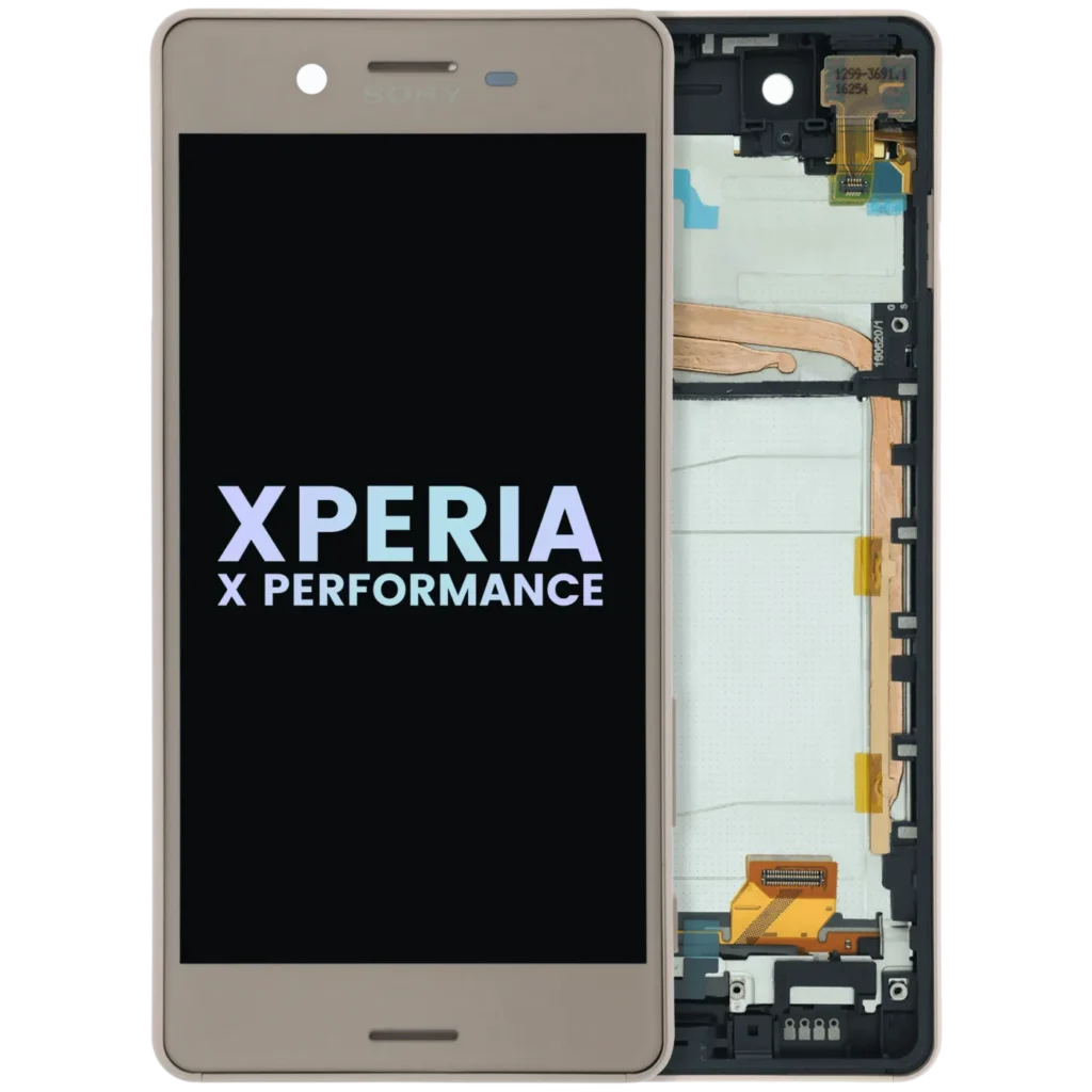 LCD Assembly With Frame For Sony Xperia X Performance (Genuine) (Rose Gold)