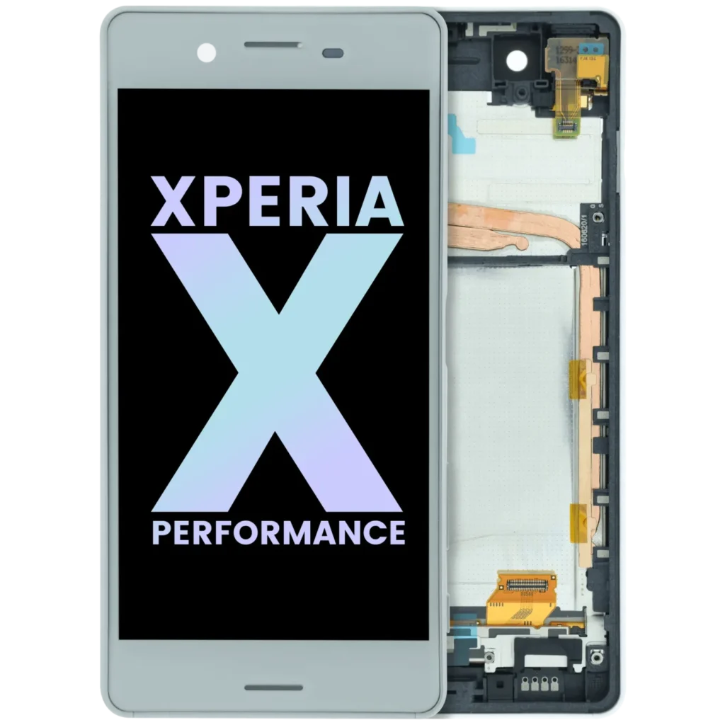LCD Assembly With Frame For Sony Xperia X Performance (Genuine) (White)