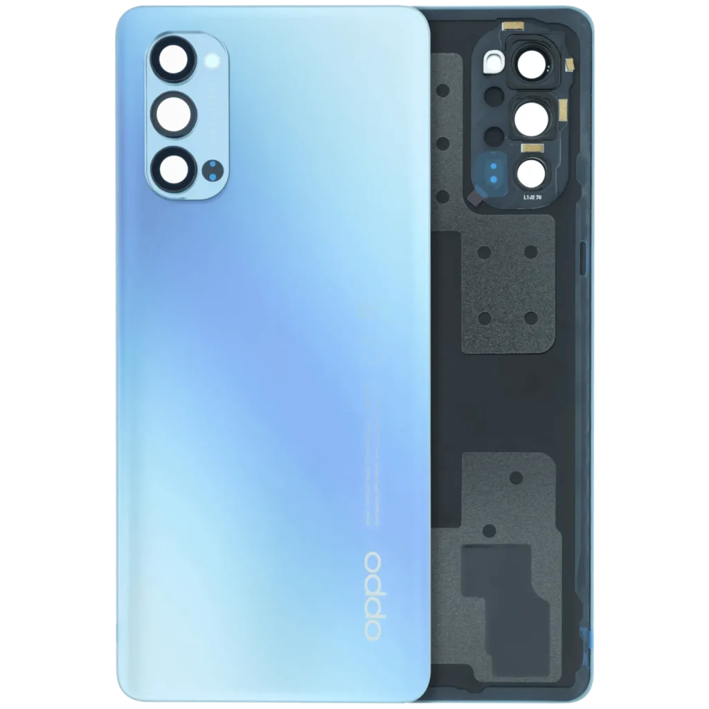 Back Cover Glass With Camera Lens For Oppo Reno 4 5G (Genuine) (Blue)