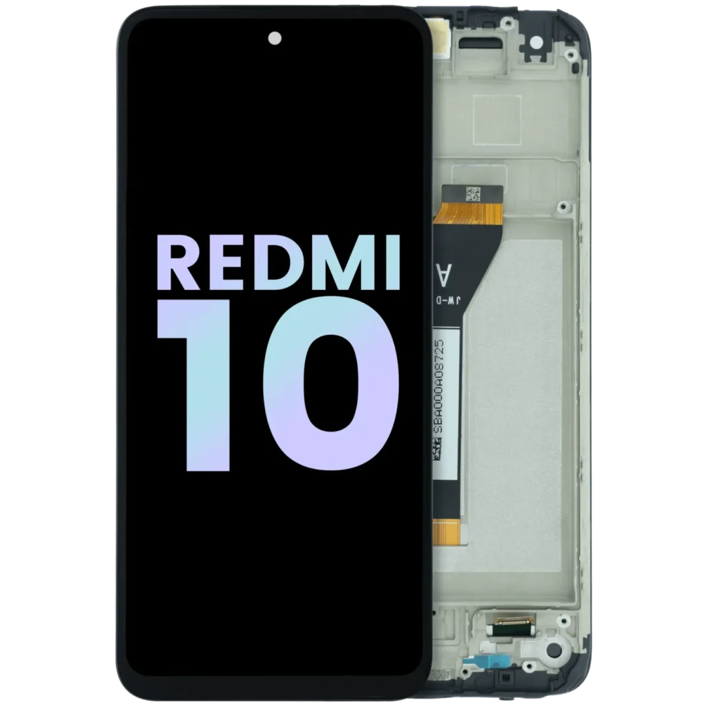 LCD Assembly With Frame For Xiaomi Redmi 10 (Genuine) (Black)