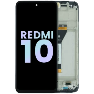 LCD Assembly With Frame For Xiaomi Redmi 10 (Genuine) (Black)