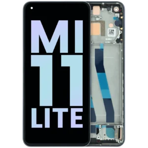 OLED Assembly With Frame Compatible For Xiaomi Mi 11 Lite (Genuine) (Black)
