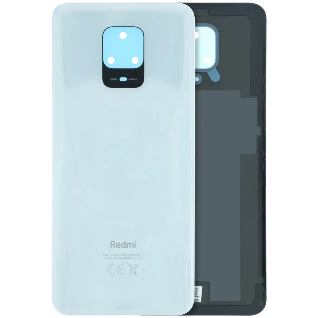 Back Cover Glass Without Camera Lens For Xiaomi Redmi Note 9s (Genuine) (White)