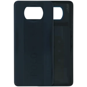 Back Cover Glass Without Camera Lens For Xiaomi Poco X3 (Genuine) (Black)