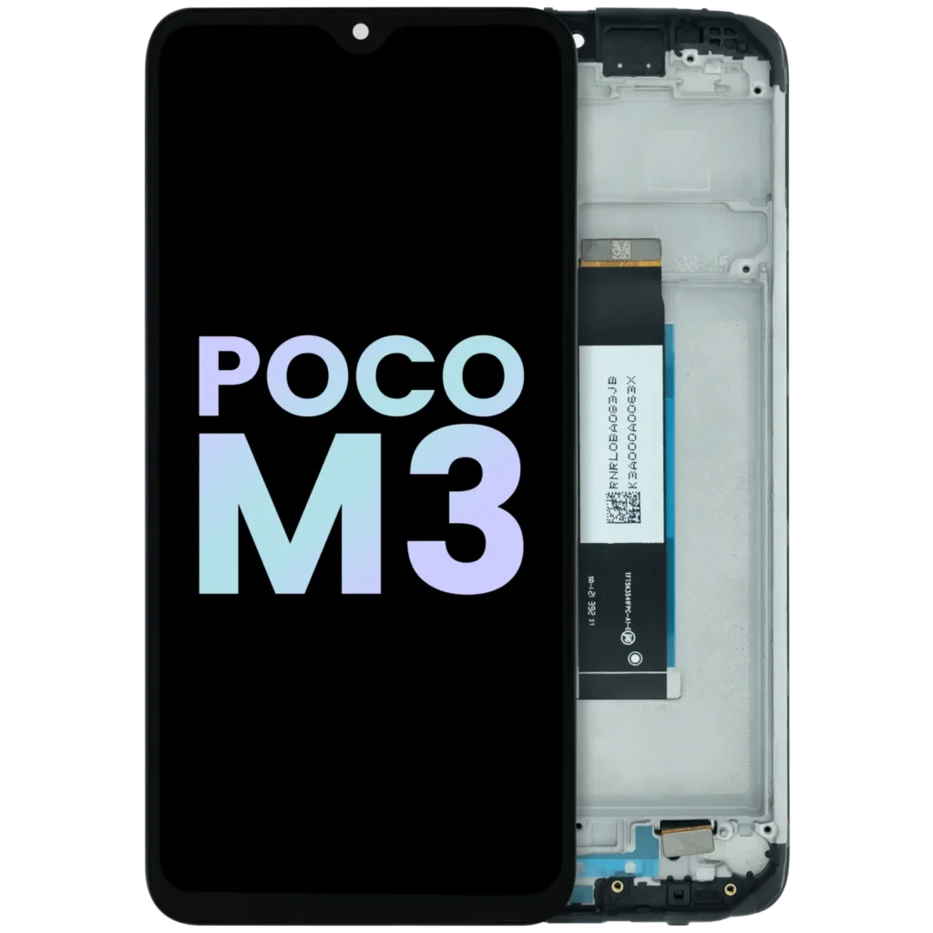 LCD Assembly With Frame Compatible For Xiaomi Poco M3 (Genuine) (Black)