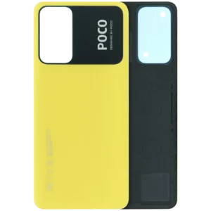Back Cover Glass Without Camera Lens For Xiaomi Poco M4 Pro 5G (Genuine) (Yellow)