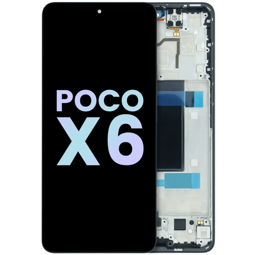 OLED Assembly With Frame For Xiaomi Poco X6 5g (Genuine) (Black)
