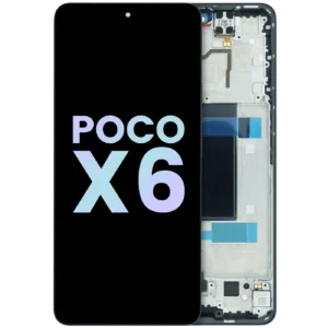 OLED Assembly With Frame For Xiaomi Poco X6 5g (Genuine) (Black)