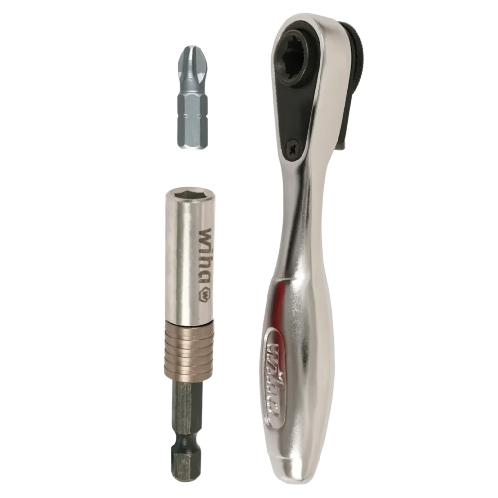 3 Piece Mini Bit Ratchet and SlimFix Bit Holder Set (Wiha)