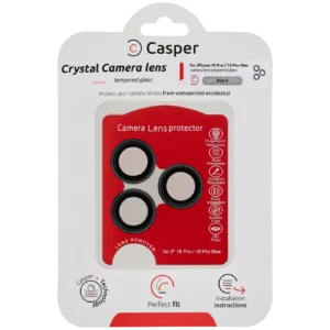 Casper Camera Lens Protector Compatible For iPhone 18 Pro / 18 Pro Max (Black) (Clear)