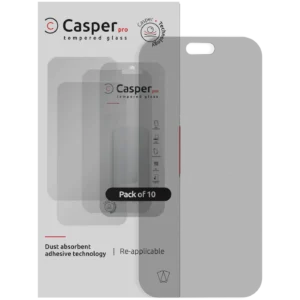 Casper Pro Tempered Glass Compatible For iPhone 18 Pro (10 Pack) (Matte)