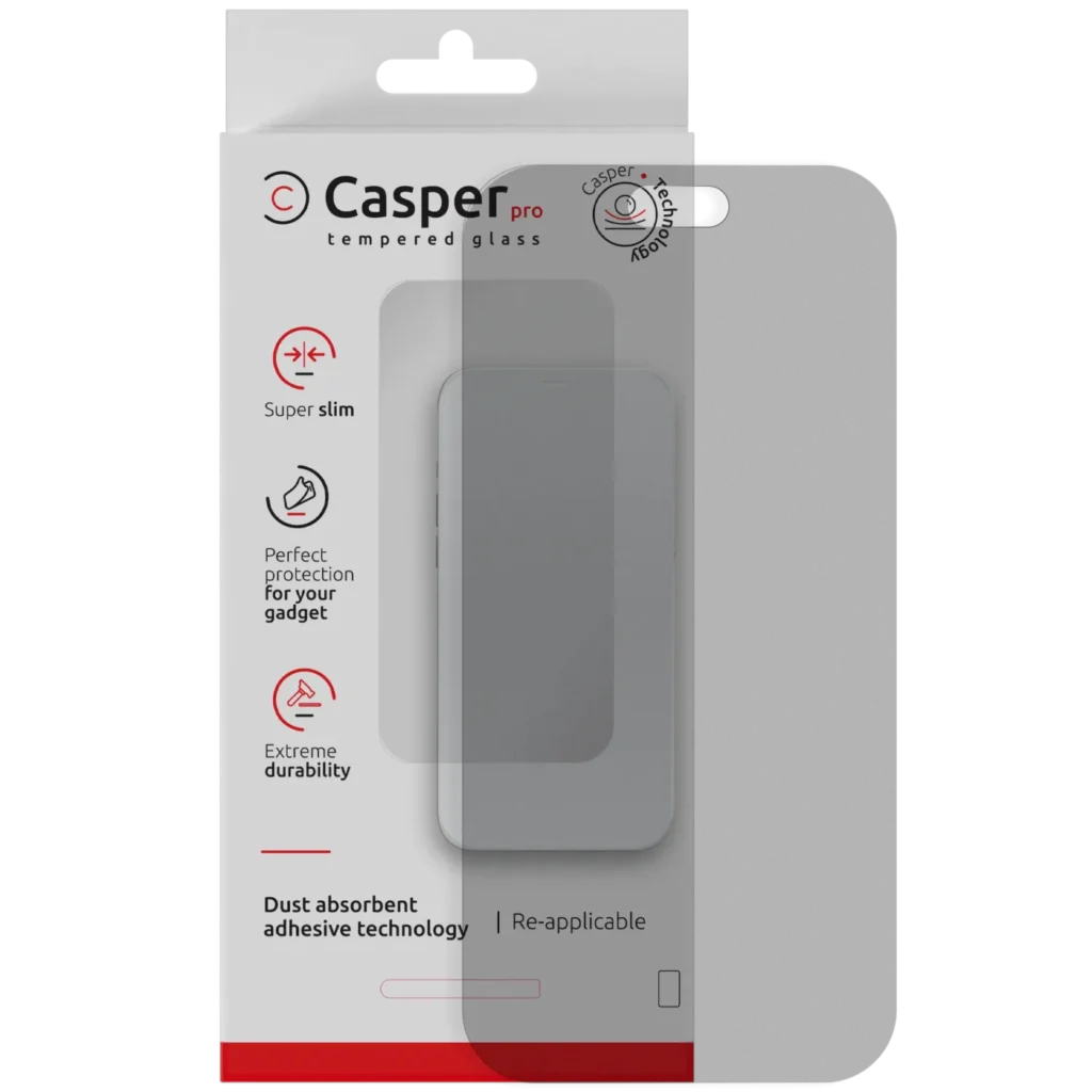 Casper Pro Tempered Glass Compatible For iPhone 18 Pro (Retail Pack) (Matte)