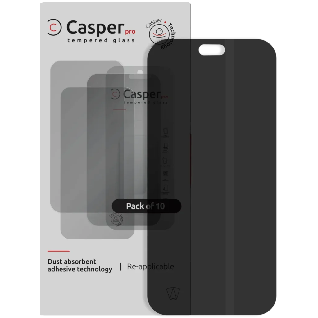 Casper Pro Tempered Glass Compatible For iPhone 18 Pro Max (10 Pack) (Privacy)
