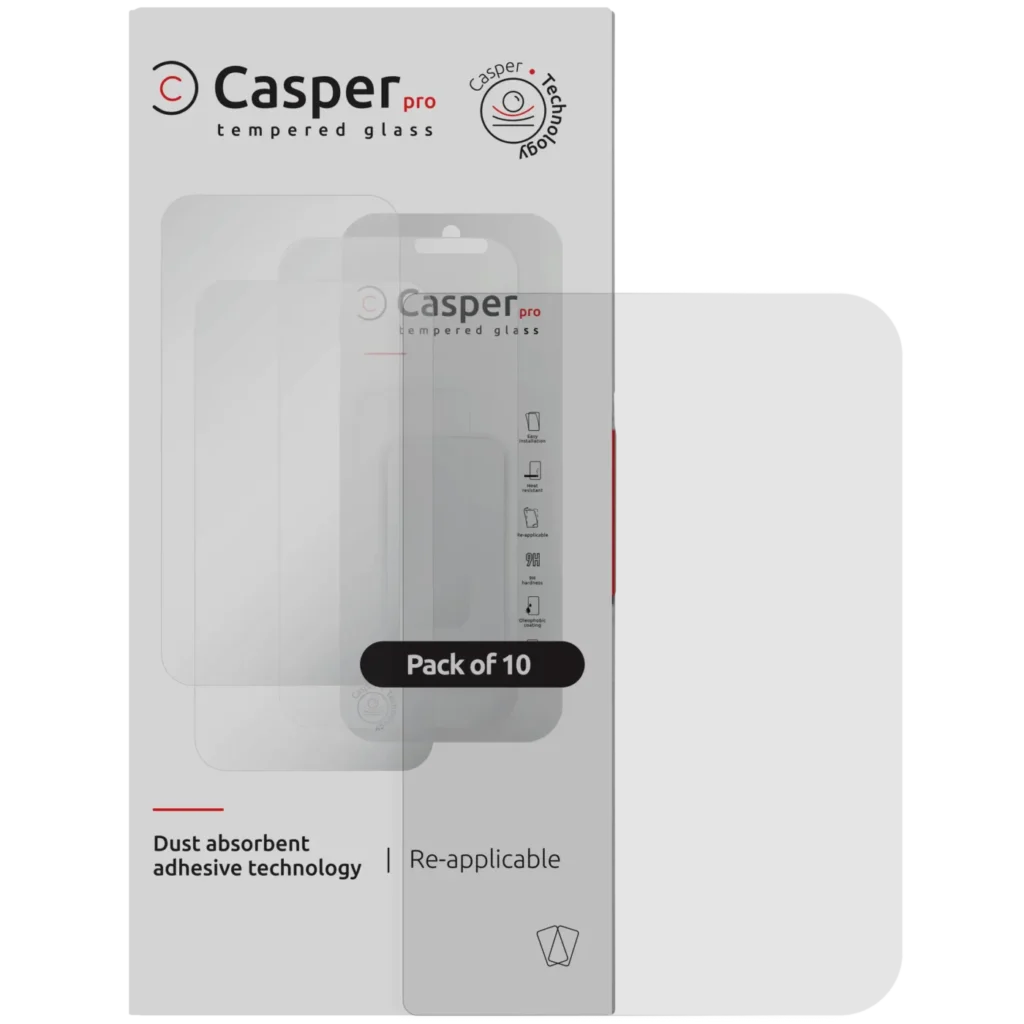 Casper Pro Tempered Glass Compatible For iPhone Duo (10 Pack) (Clear)