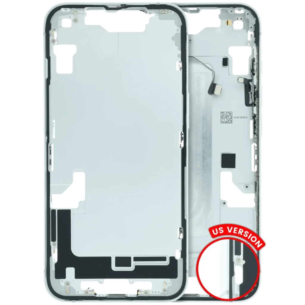 Mid-Frame Housing With Small Parts For iPhone 16e / 17e (US Version) (Used OEM Pull: Grade B) (White)
