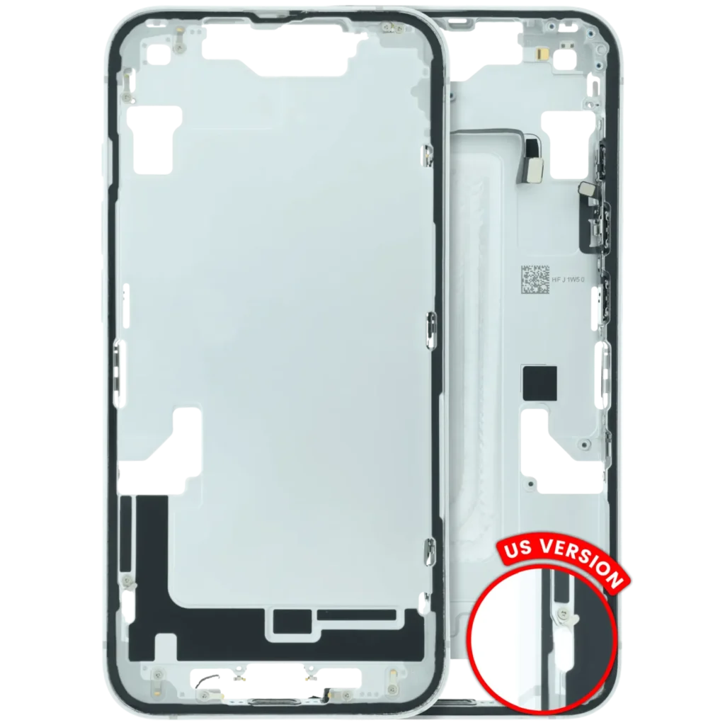 Mid-Frame Housing With Small Parts For iPhone 16e / 17e (US Version) (Used OEM Pull: Grade C) (White)