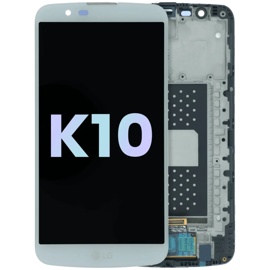 LCD Assembly With Frame For LG K10 (Genuine OEM) (White)