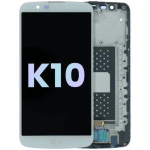 LCD Assembly With Frame For LG K10 (Genuine OEM) (White)