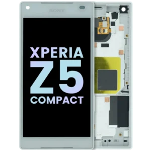 LCD Assembly With Frame For Sony Xperia Z5 Compact (Genuine OEM) (White)