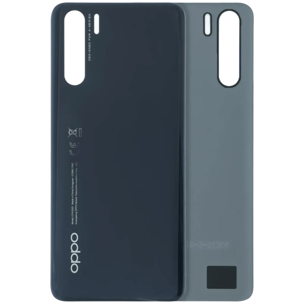 Back Cover Glass For Oppo A91 (2019) (Genuine OEM) (Lightening Black)
