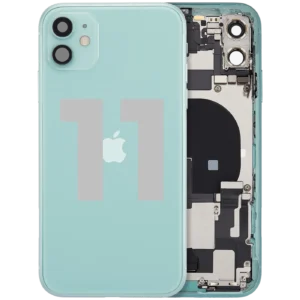 Back Housing W/ Charging Port Flex & Small Parts For iPhone 11 (Used OEM Pull: Grade C) (Green)