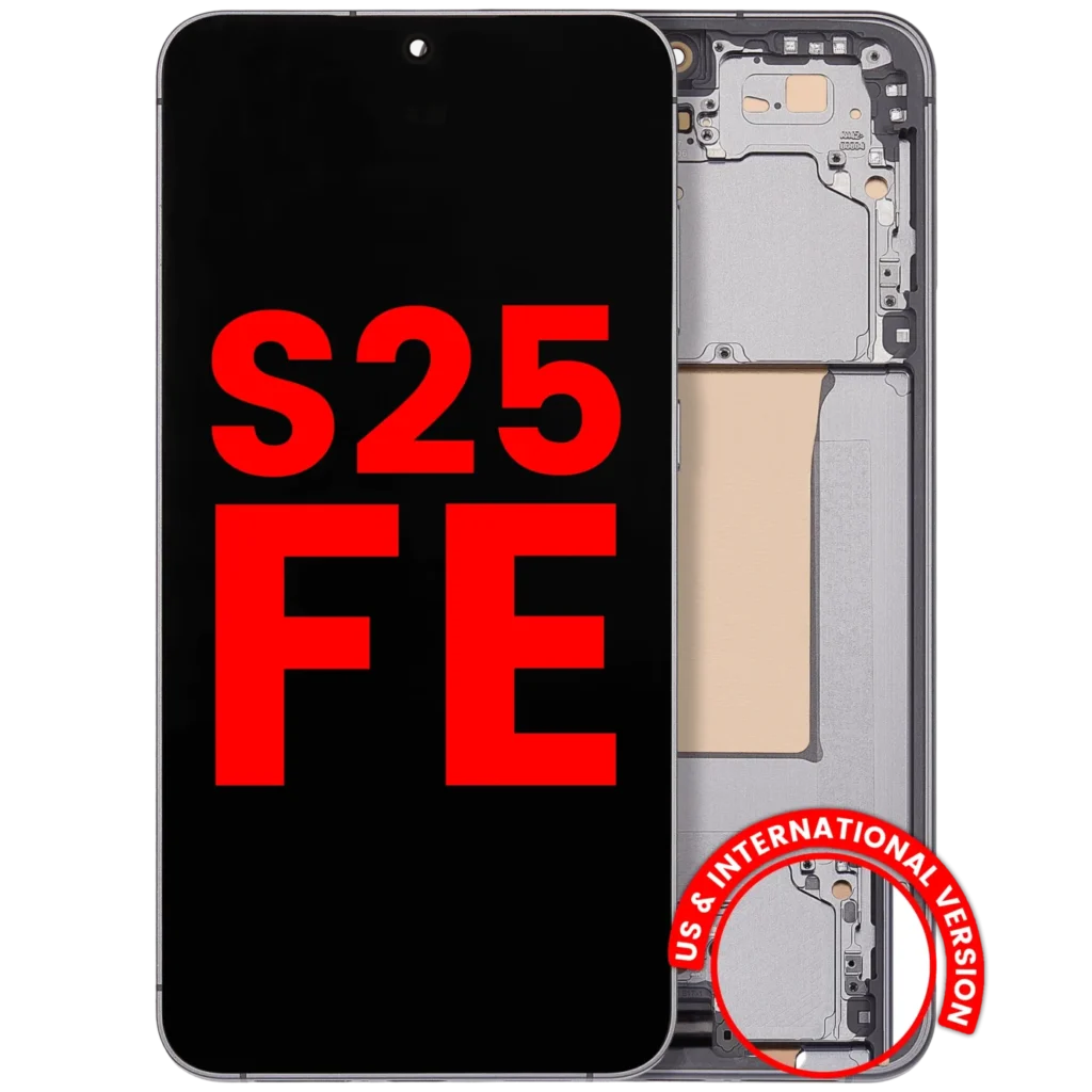 OLED Assembly With Frame For Samsung Galaxy S25 FE 5G (US & International Version) (Aftermarket Plus Soft) (Jetblack)