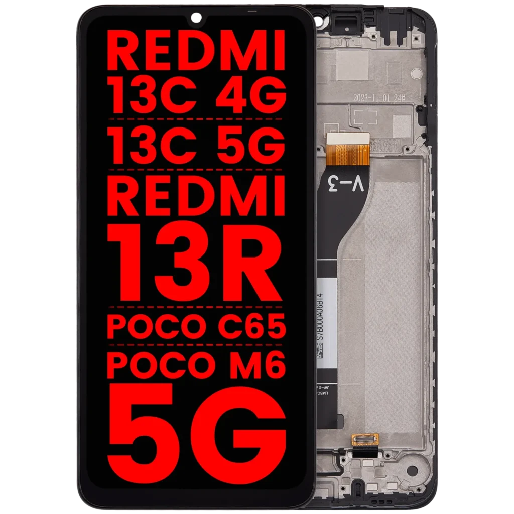 LCD Assembly With Frame For Xiaomi Redmi 13C 4G / 13C 5G / Redmi 13R / Poco C65 / Poco M6 5G (Aftermarket Plus) (All Colors)