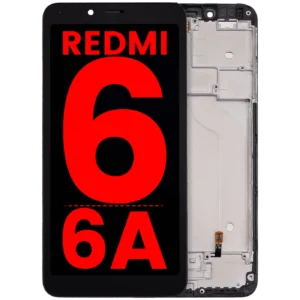 LCD Assembly With Frame For Xiaomi Redmi 6 / 6A (Aftermarket Plus) (Black)