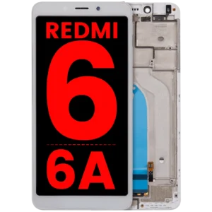 LCD Assembly With Frame For Xiaomi Redmi 6 / 6A (Aftermarket Plus) (White)