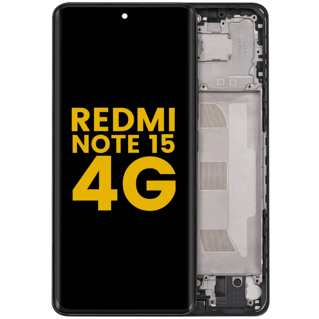 OLED Assembly With Frame For Xiaomi Redmi Note 15 4G (Refurbished) (Black)