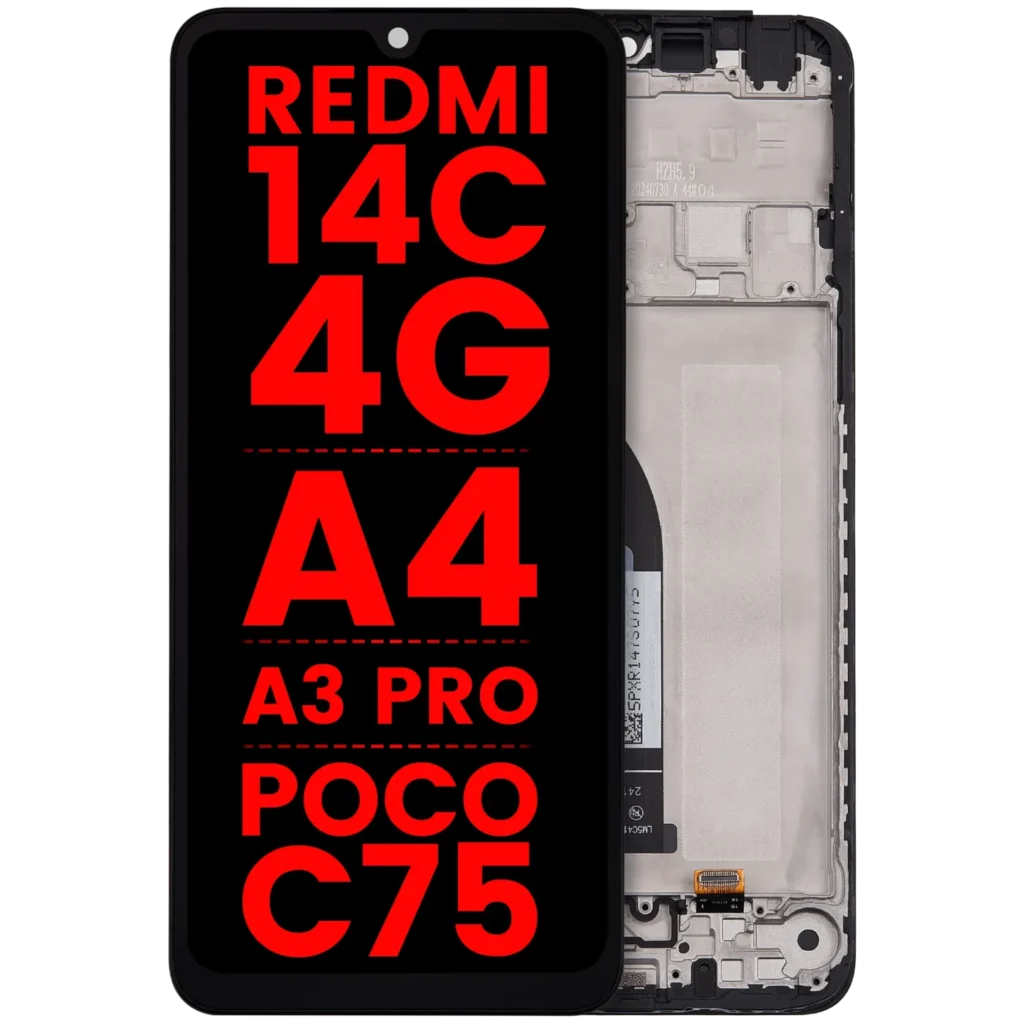 LCD Assembly With Frame For Xiaomi Redmi 14C 4G / Redmi A4 / Redmi A3 Pro / Poco C75 (Aftermarket Plus) (All Colors)
