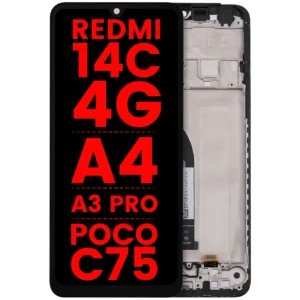 LCD Assembly With Frame For Xiaomi Redmi 14C 4G / Redmi A4 / Redmi A3 Pro / Poco C75 (Aftermarket Plus) (All Colors)