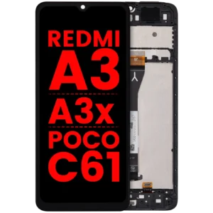LCD Assembly With Frame For Xiaomi Redmi A3 / A3x / Poco C61 (Aftermarket Plus) (All Colors)