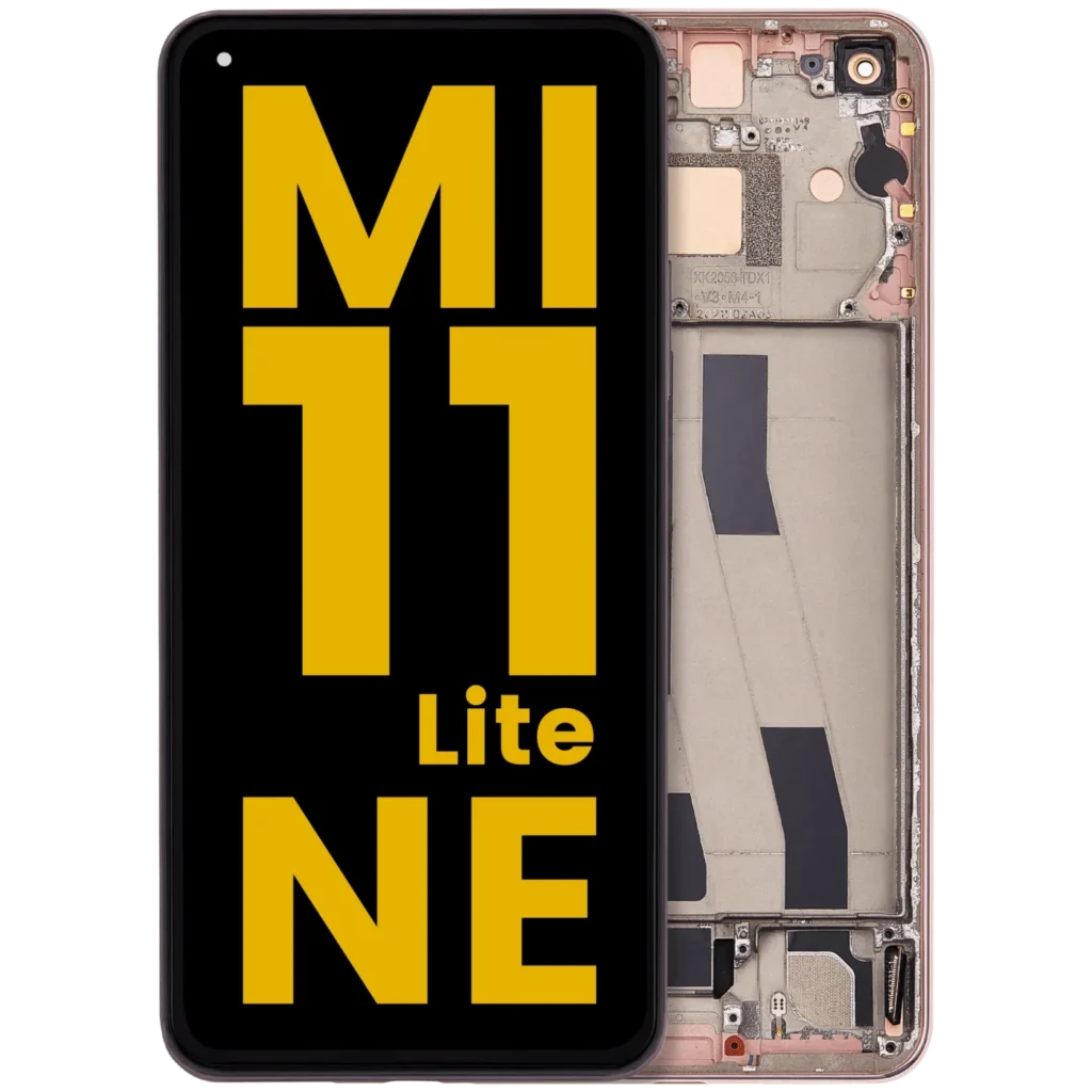 OLED Assembly With Frame For Xiaomi Mi 11 Lite 5G NE (Refurbished) (Peach Pink)