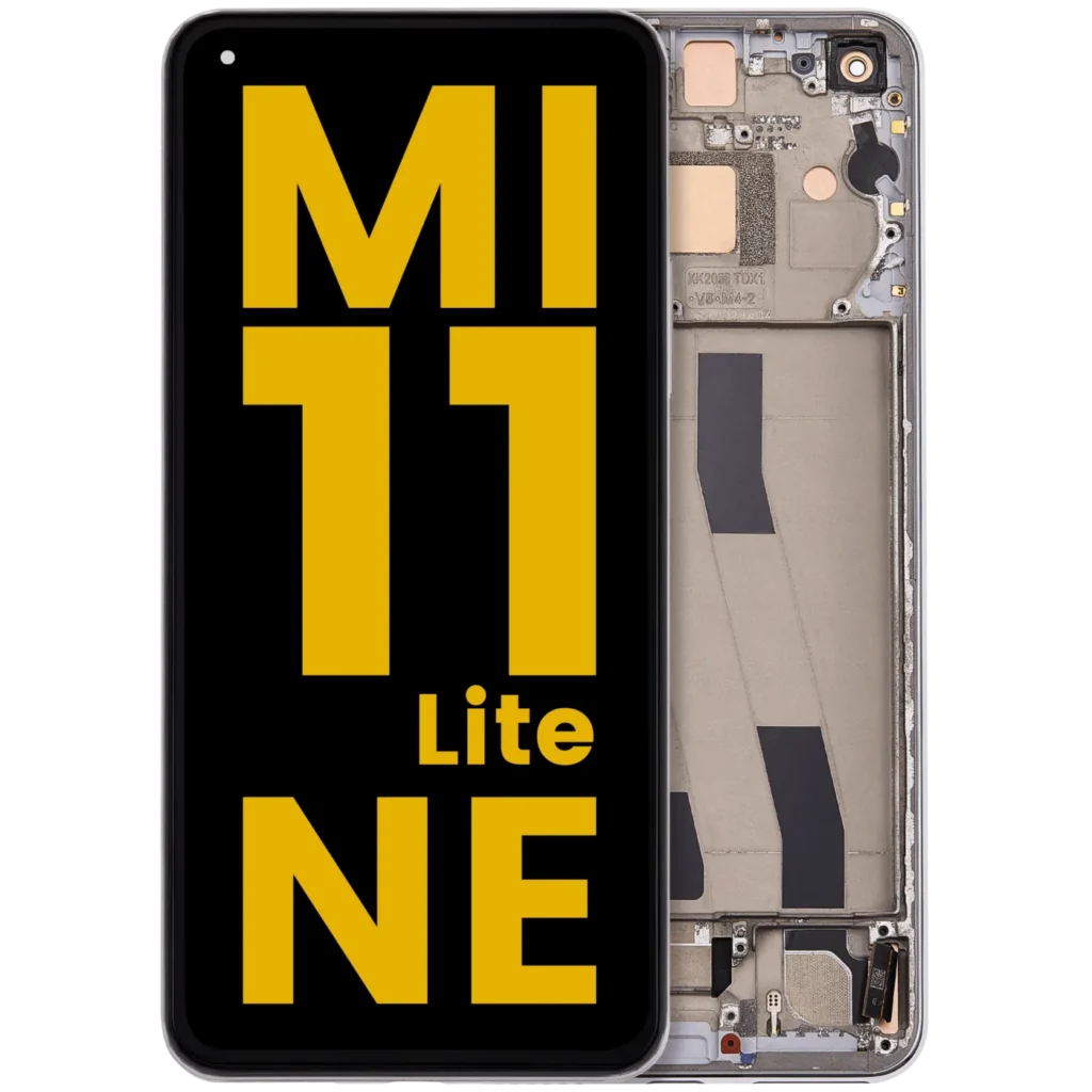 OLED Assembly With Frame For Xiaomi Mi 11 Lite 5G NE (Refurbished) (Snowflake White)