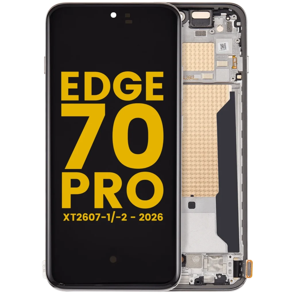 OLED Assembly With Frame For Motorola Edge 70 Pro (XT2607-1/-2 / 2026) (Refurbished) (Lily White)