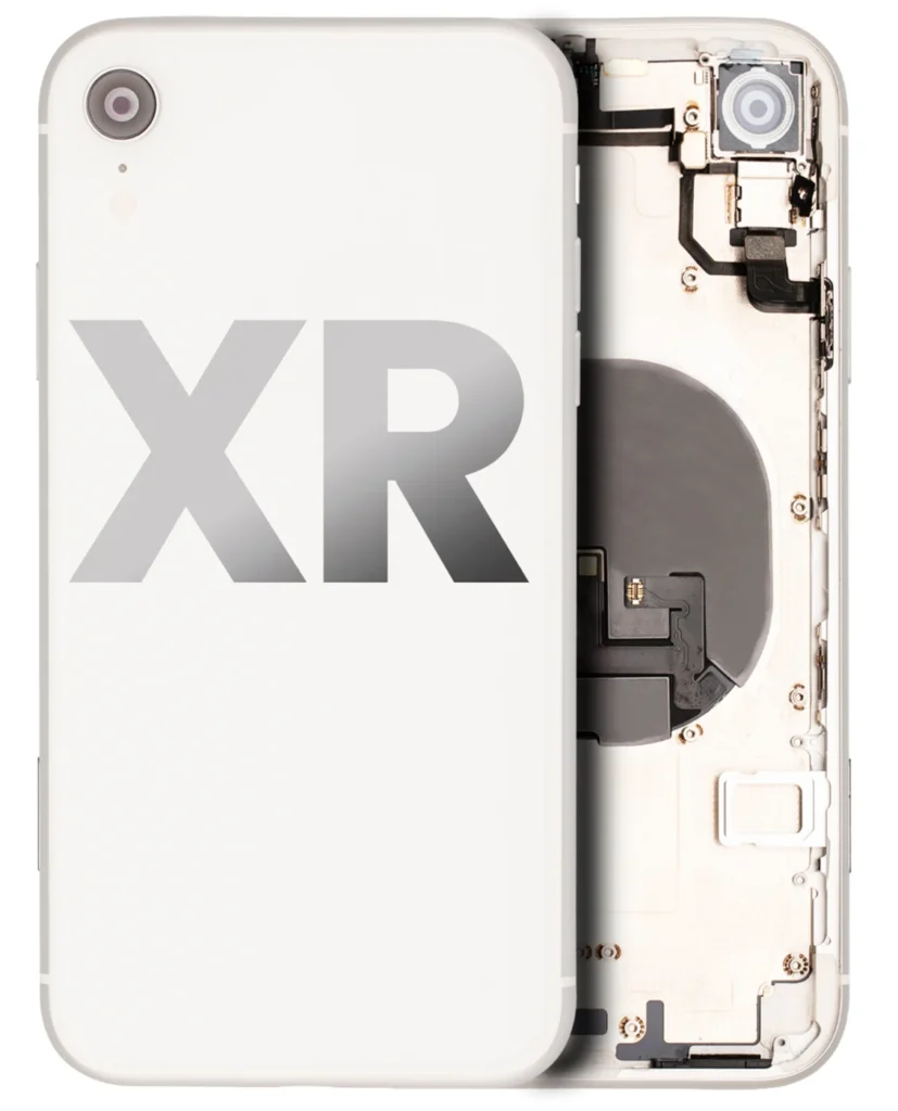 Back Housing W/ Small Components Pre-Installed For iPhone XR (Used OEM Pull: Grade C) (White)
