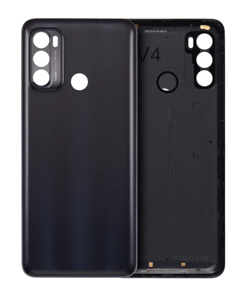 Back cover Glass For Motorola Moto G40 Fusion (XT2147-1 / 2021) (Black)