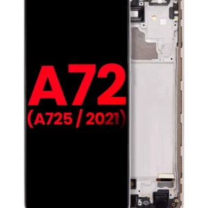 OLED Assembly With Frame For Samsung A72 (A725 / 2021) (6.36") (Aftermarket Plus) (Awesome White)