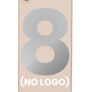 Back Cover Glass With Back Camera Lens For iPhone 8 (Aftermarket) (No Logo) (Gold)