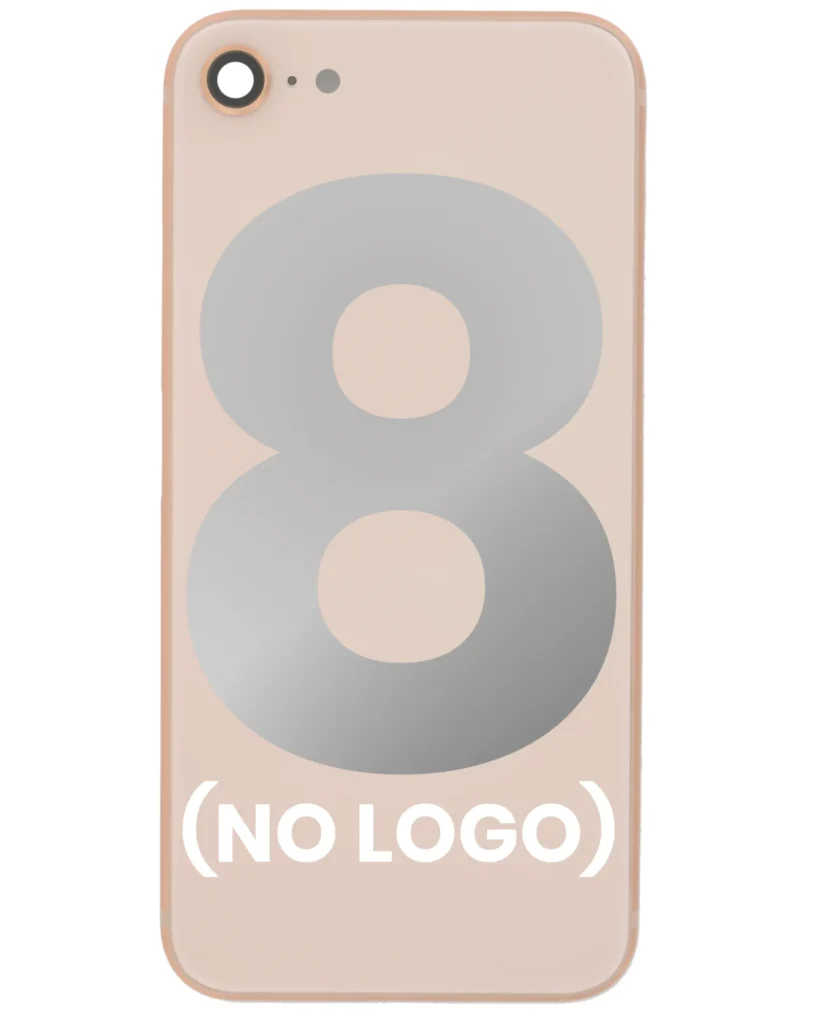 Back Cover Glass With Back Camera Lens For iPhone 8 (Aftermarket) (No Logo) (Gold)