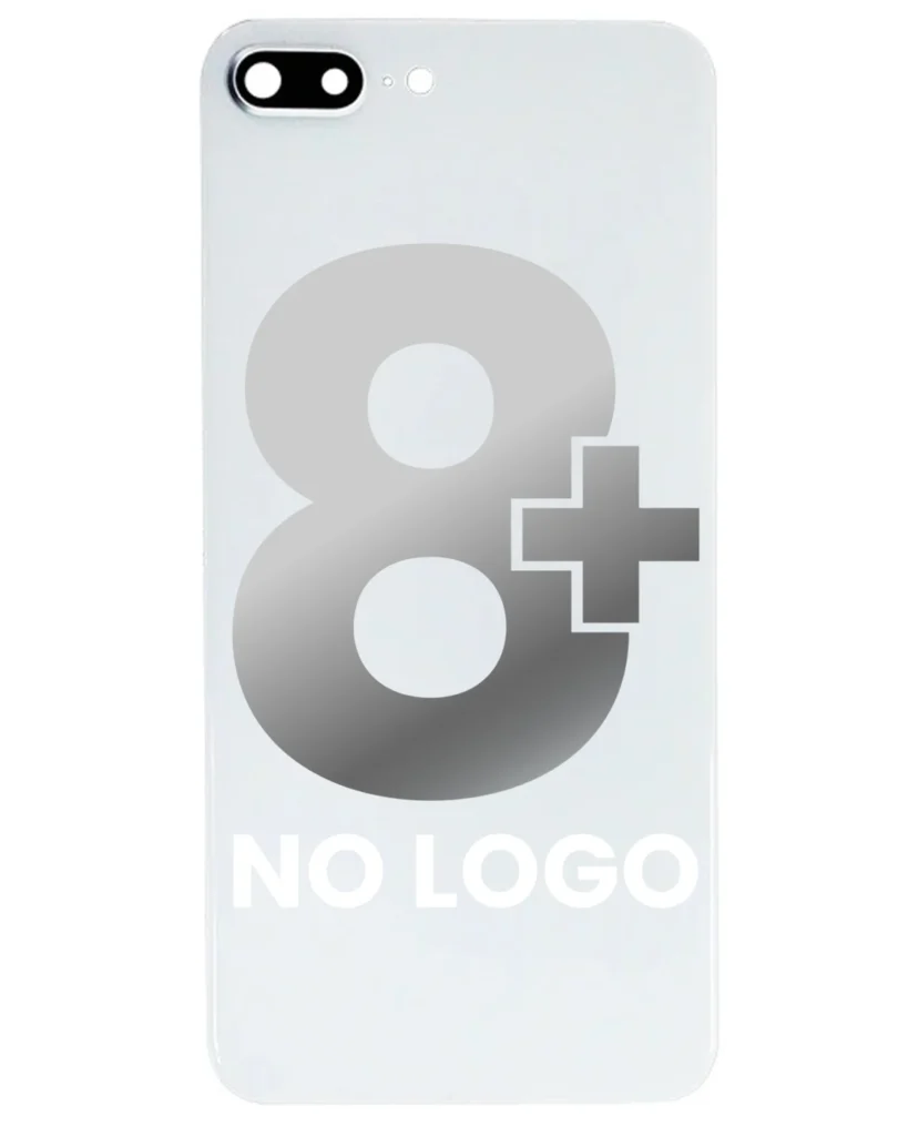Back Cover Glass With Back Camera Lens For iPhone 8 Plus (No Logo) (Silver)