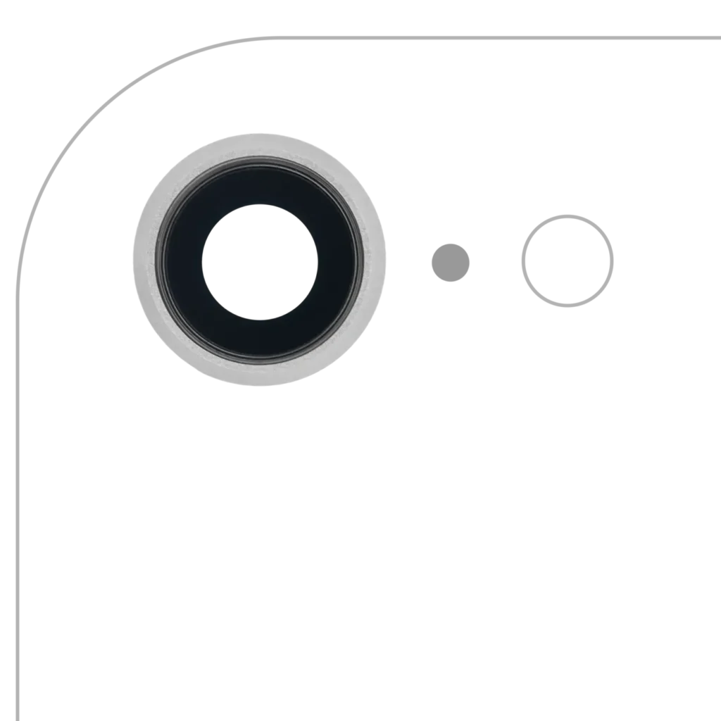 Back Camera Lens With Bracket & Bezel For iPhone 8 / SE (2020) / SE (2022) (Aftermarket Plus) (Silver) (10 Pack)