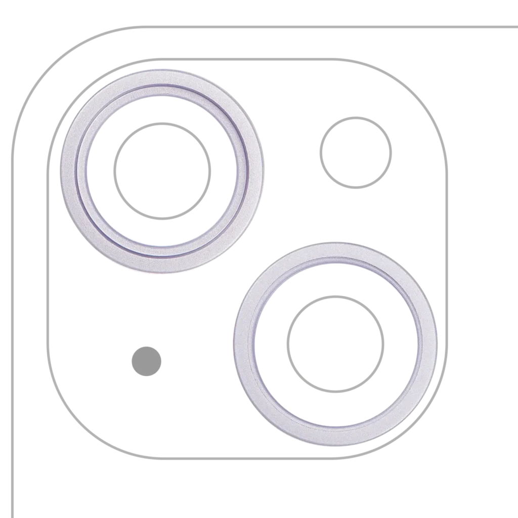 Back Camera Bezel Ring Only For iPhone 14 / 14 Plus (Purple) (2 Piece Set)