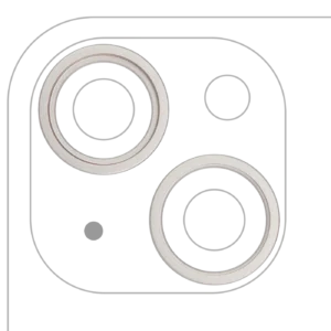 Back Camera Bezel Ring Only For iPhone 14 / 14 Plus (Starlight) (2 Piece Set)