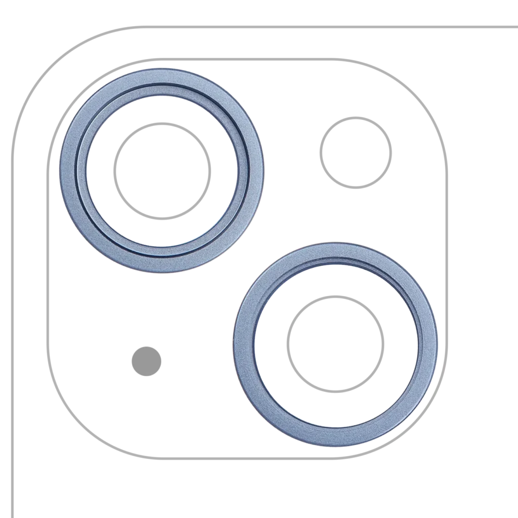 Back Camera Bezel Ring Only For iPhone 14 / 14 Plus (Blue) (2 Piece Set)