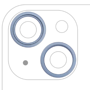 Back Camera Bezel Ring Only For iPhone 14 / 14 Plus (Blue) (2 Piece Set)