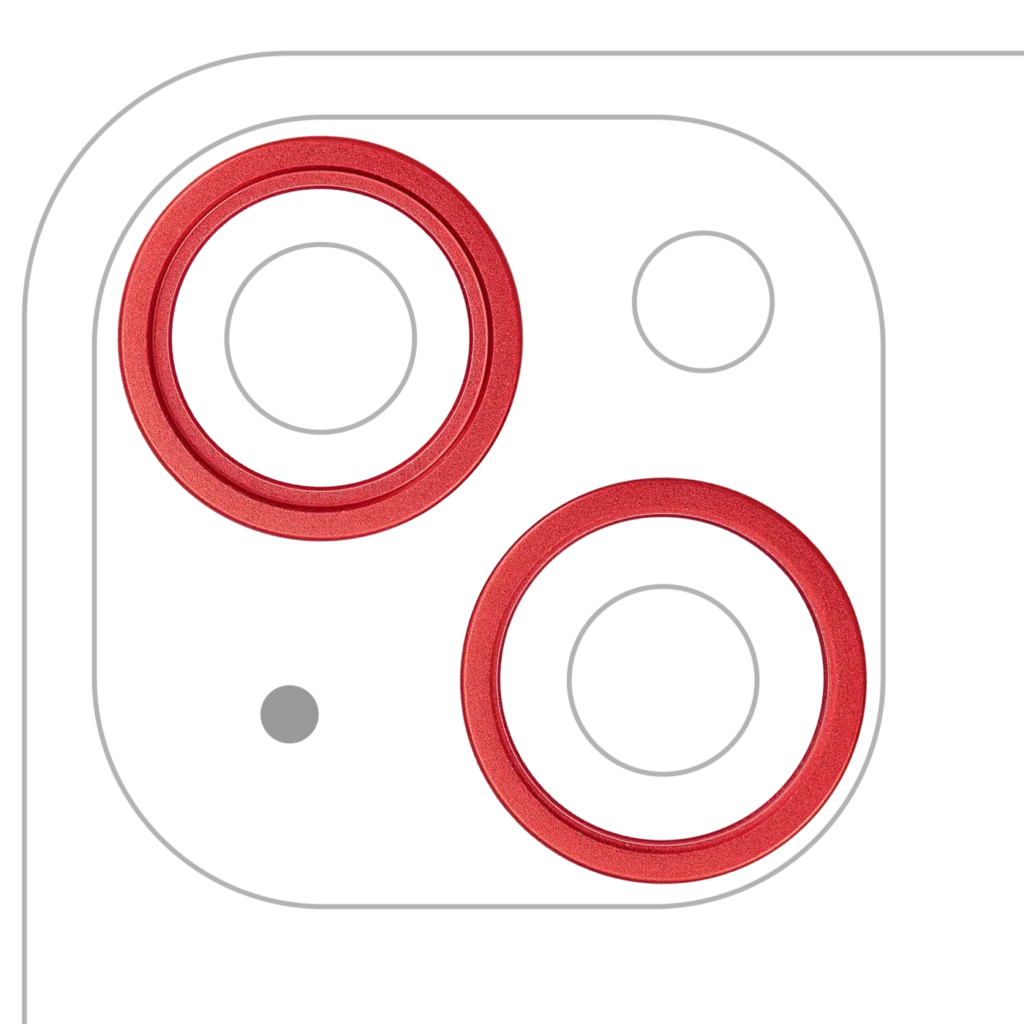 Back Camera Bezel Ring Only For iPhone 14 / 14 Plus (Red) (2 Piece Set)