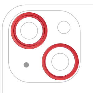Back Camera Bezel Ring Only For iPhone 14 / 14 Plus (Red) (2 Piece Set)